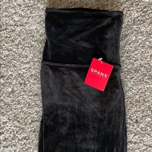 Spanx velvet black leggings